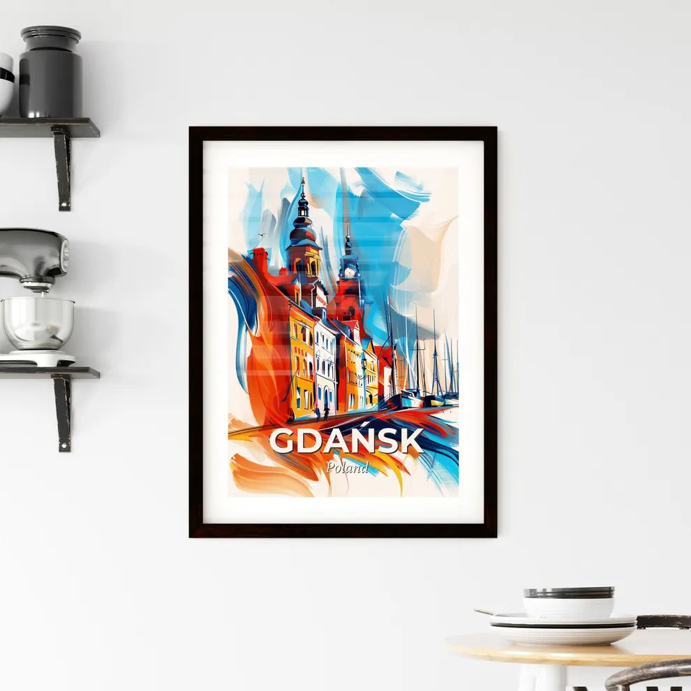 Vibrant Gdańsk, Poland Framed Print