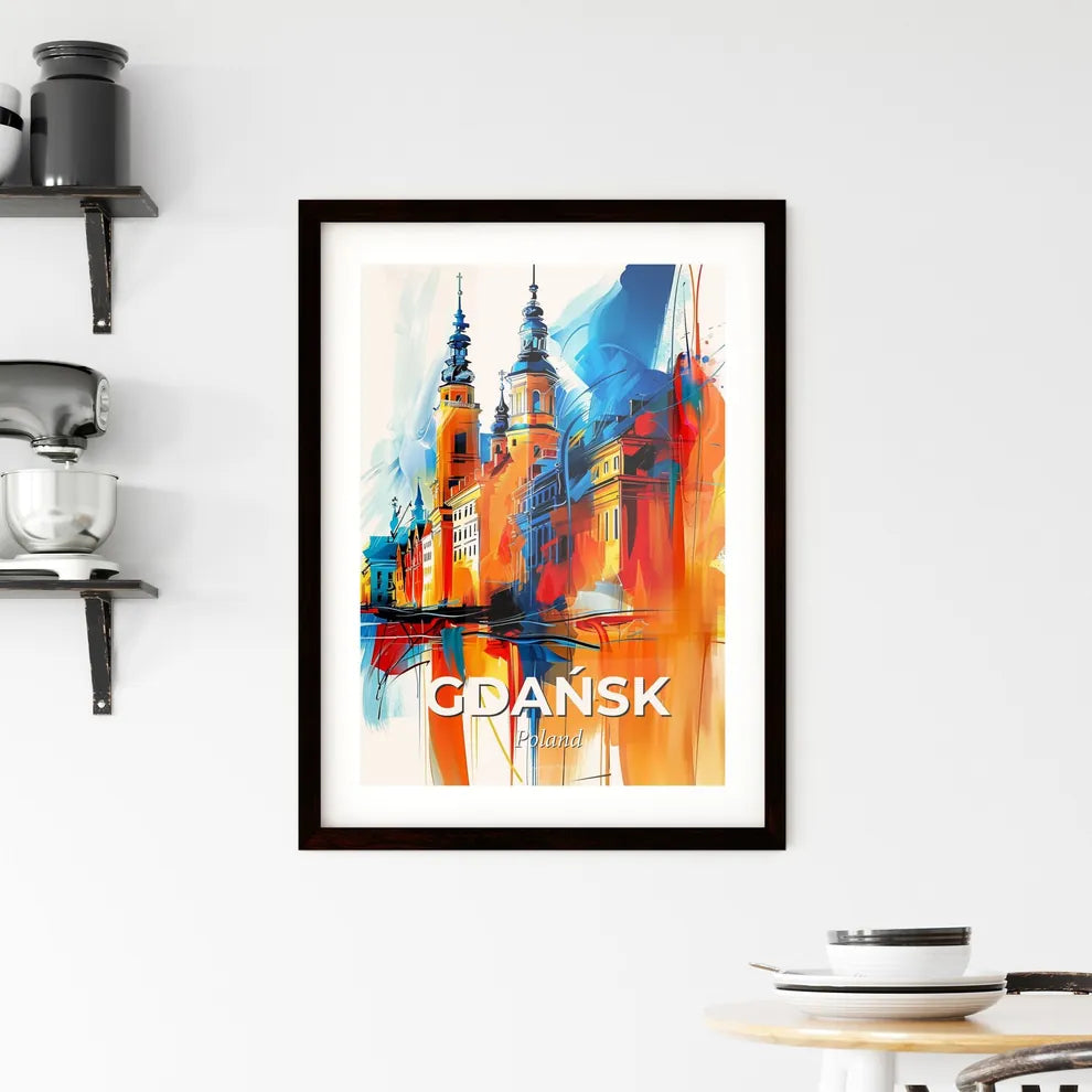 Vibrant Gdańsk, Poland Framed Print