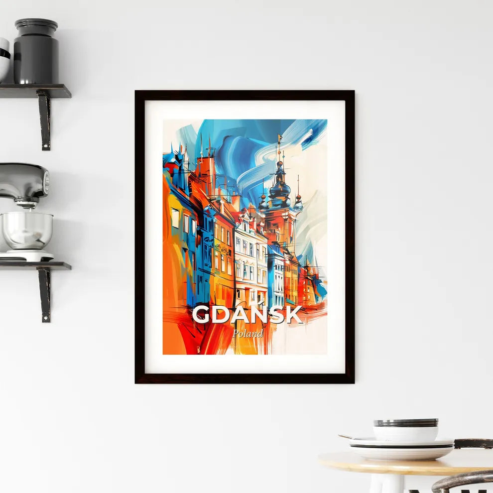 Vibrant Gdańsk, Poland Framed Print