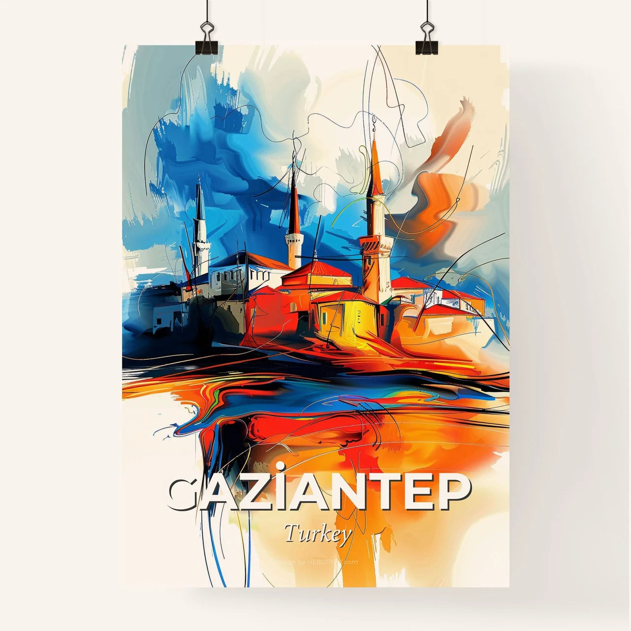 Vibrant Gazi̇antep, Turkey Poster