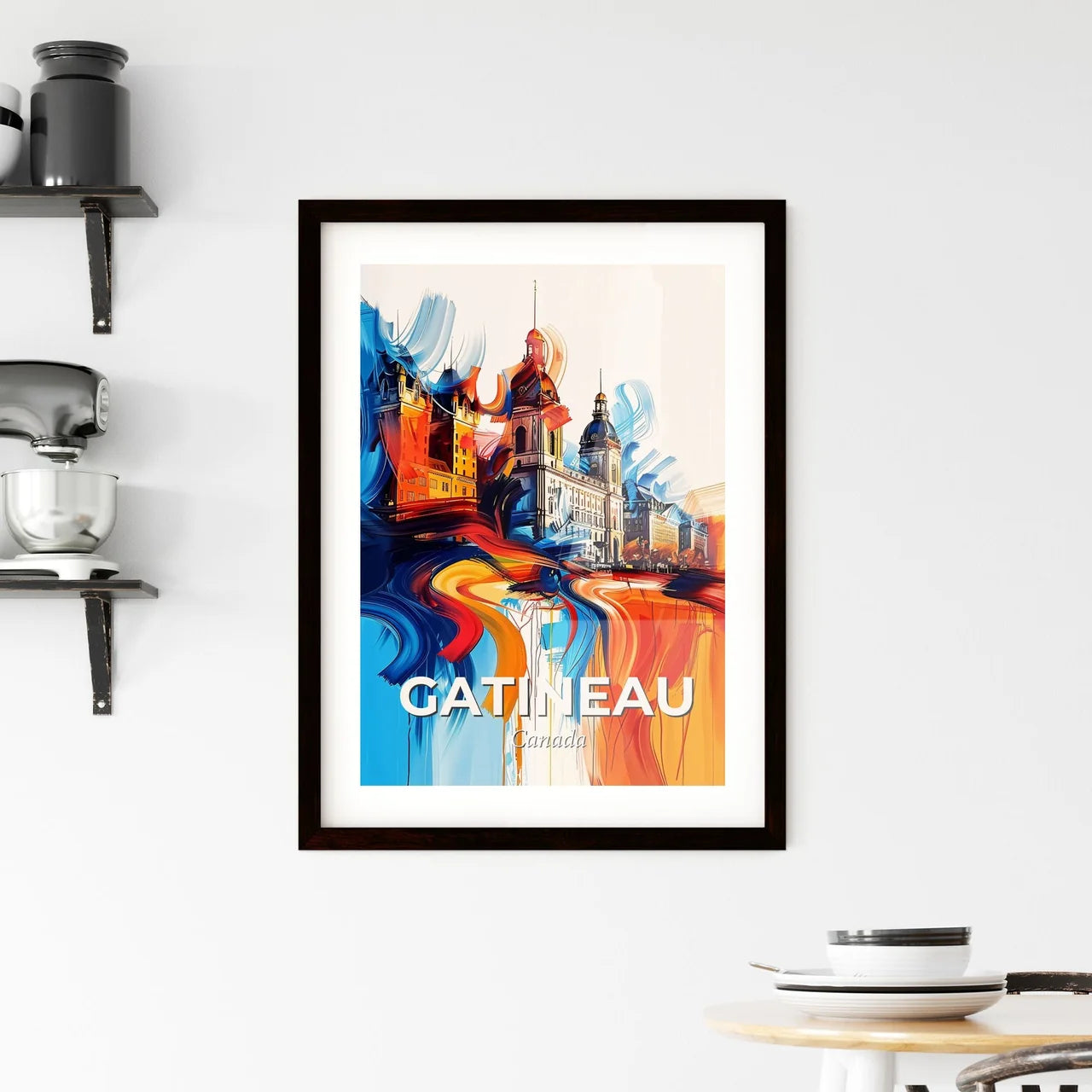 Vibrant Gatineau, Canada Framed Print