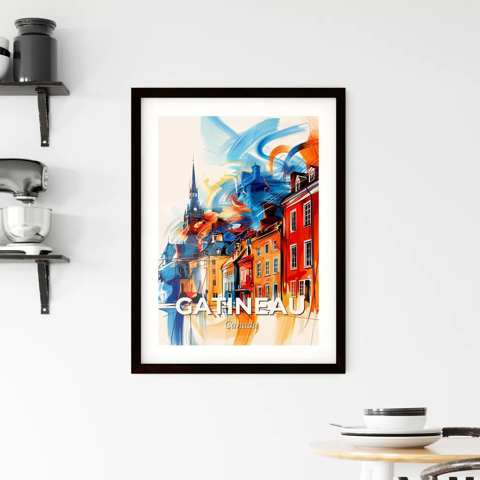 Vibrant Gatineau, Canada Framed Print