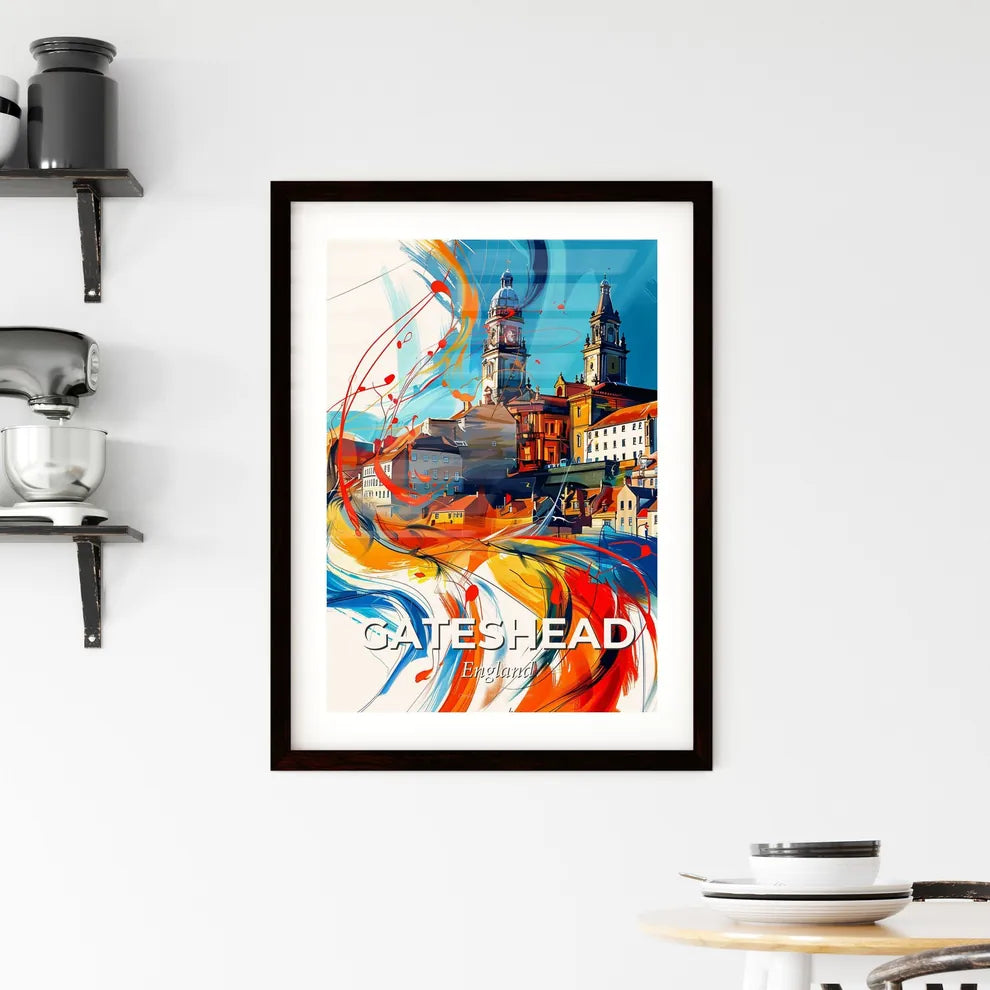 Vibrant Gateshead, England Framed Print