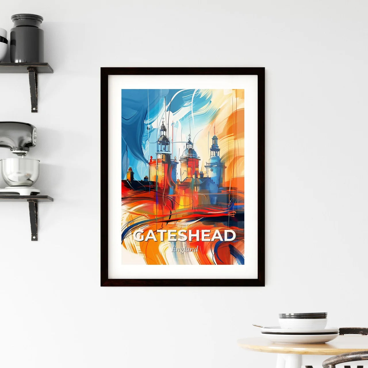 Vibrant Gateshead, England Framed Print