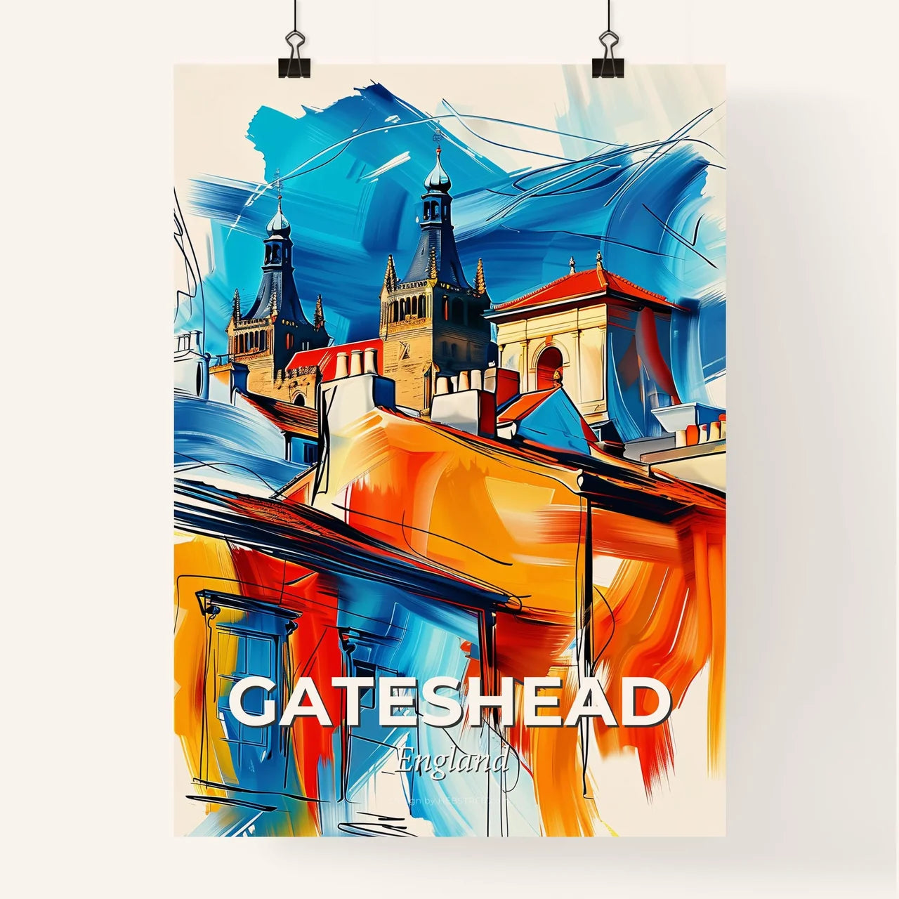 Vibrant Gateshead, England Poster