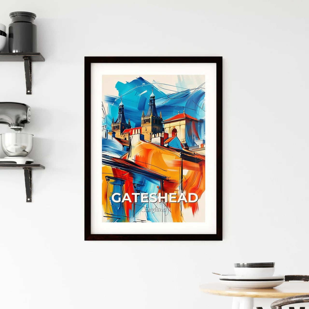 Vibrant Gateshead, England Framed Print