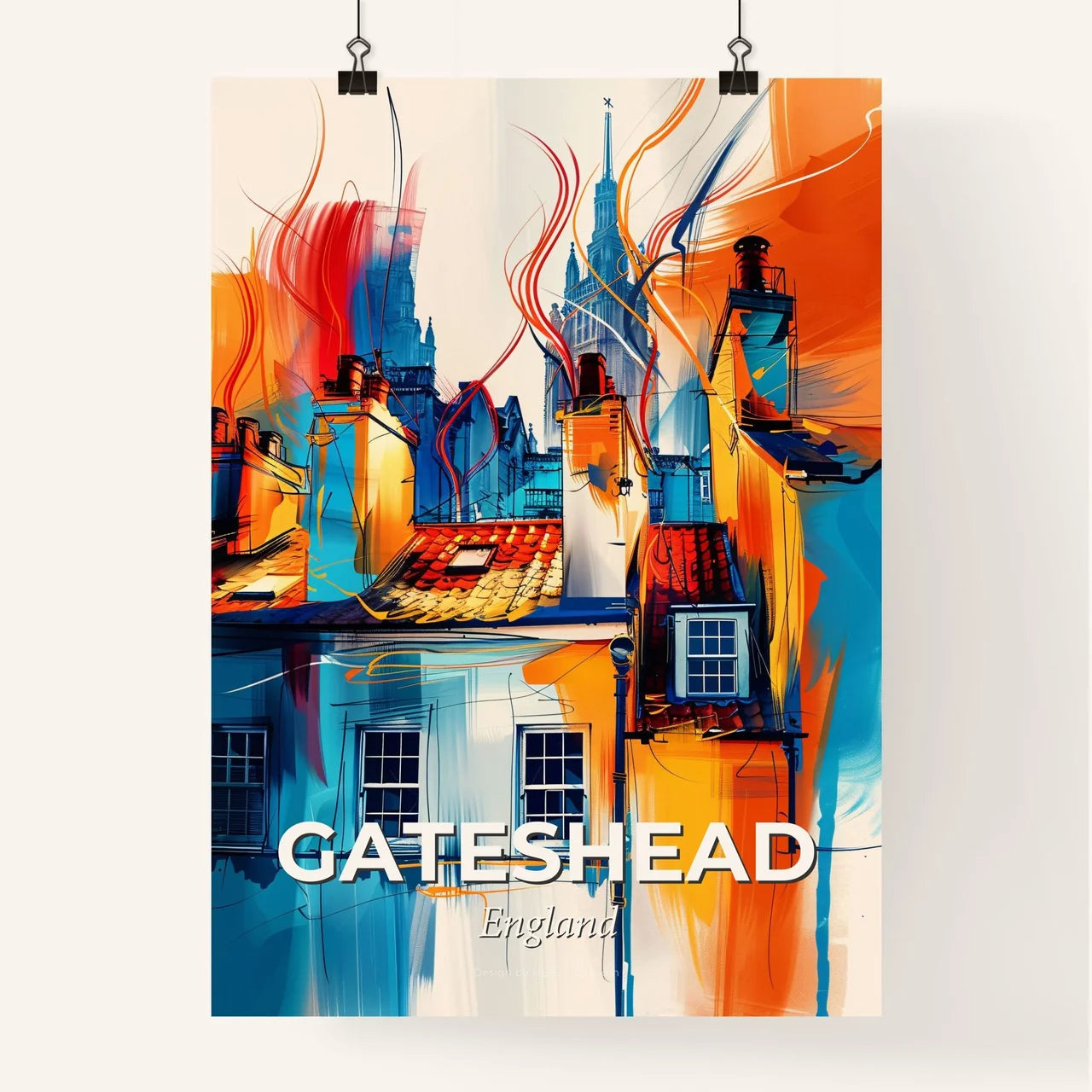 Vibrant Gateshead, England Poster