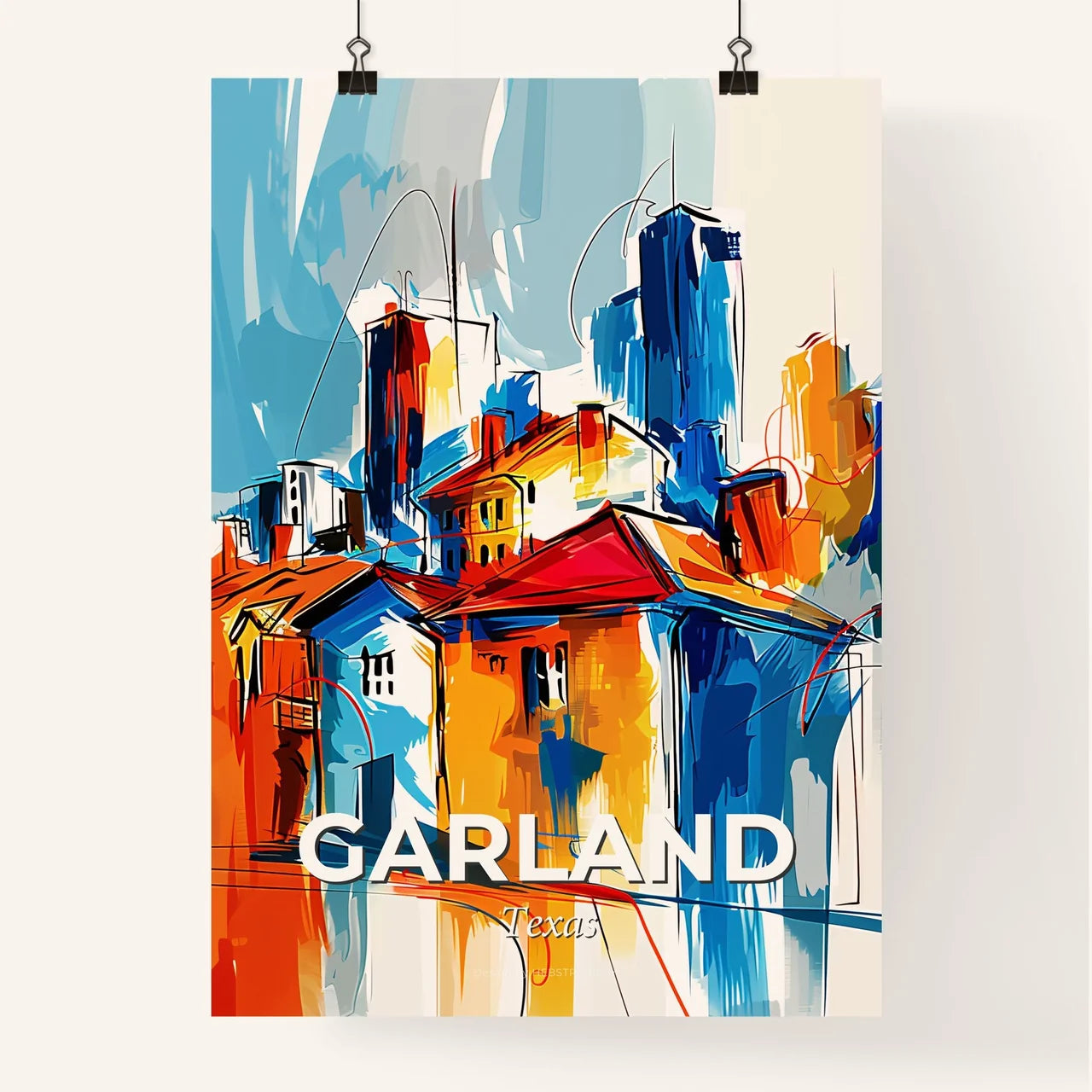 Vibrant Garland, Texas Poster