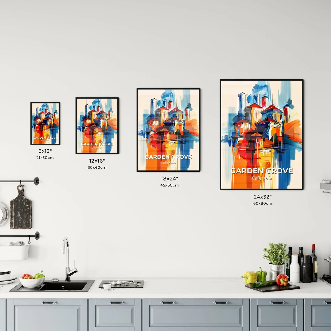 Vibrant Garden Grove, California Kitchen Art