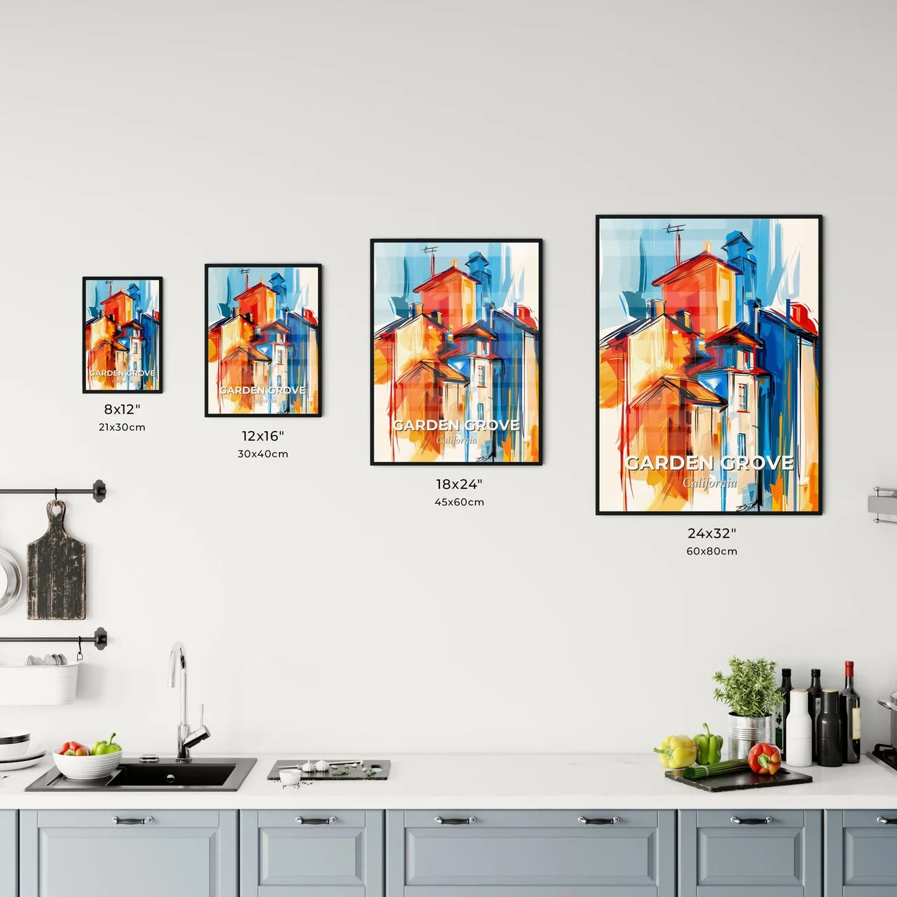Vibrant Garden Grove, California Kitchen Art