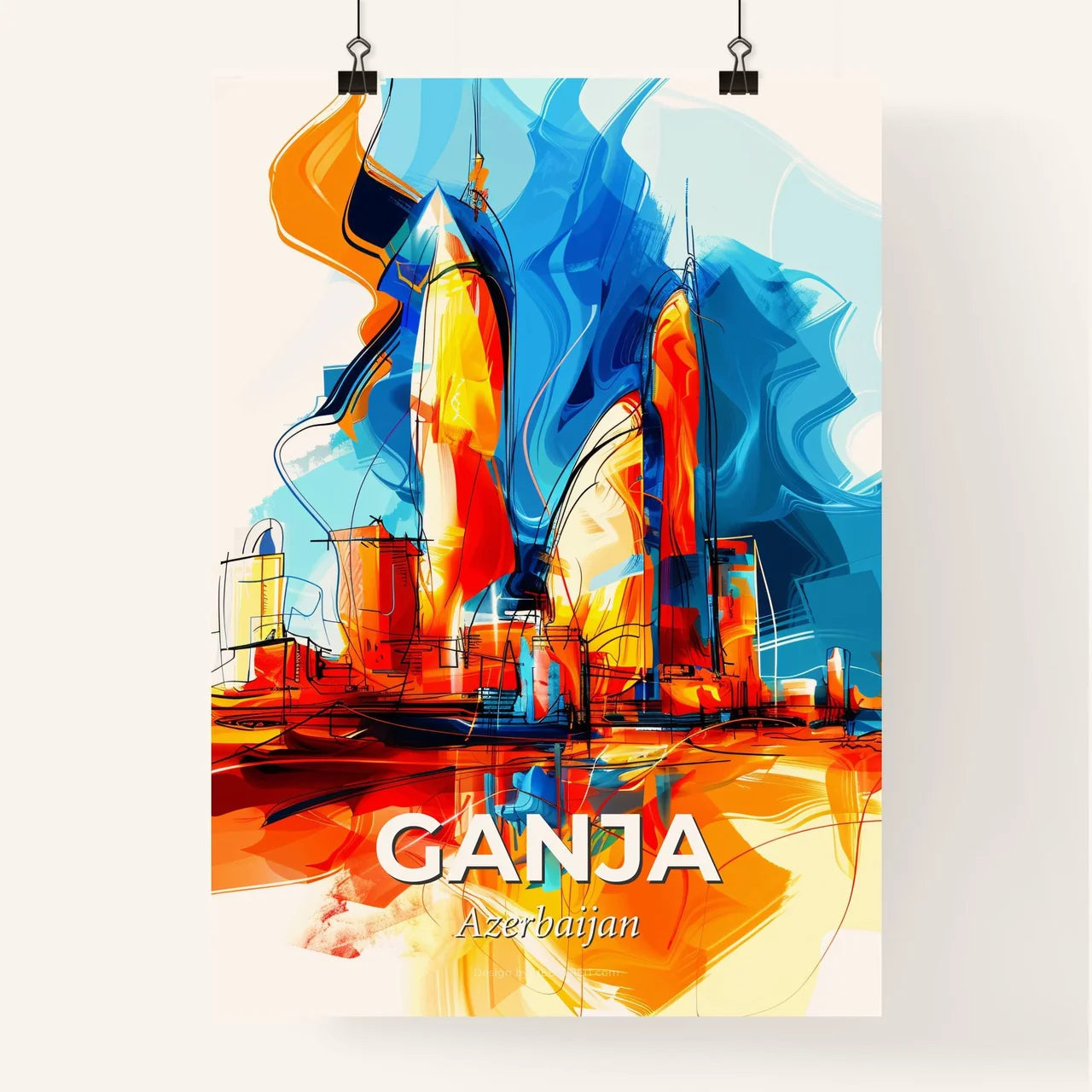 Vibrant Ganja, Azerbaijan Poster