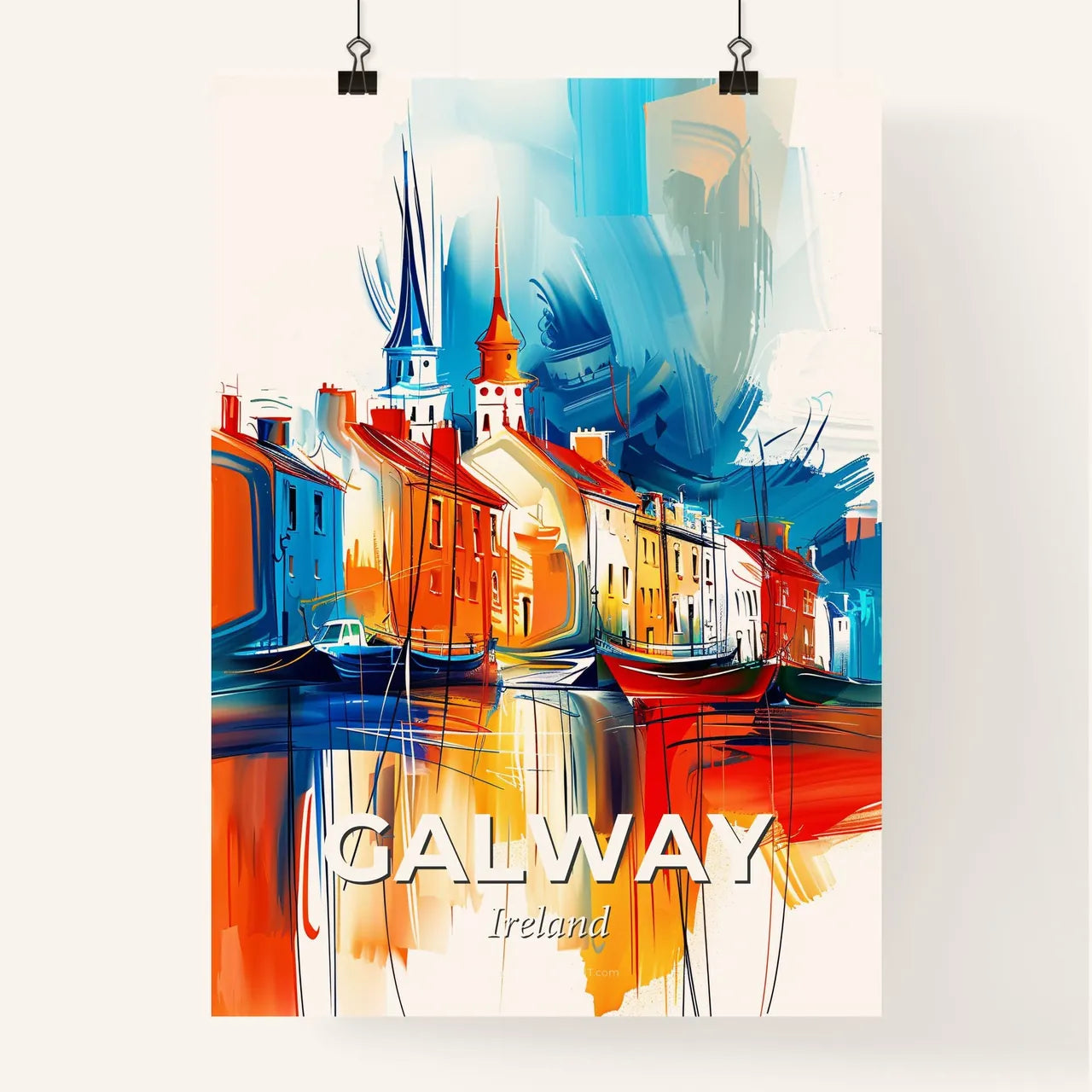 Vibrant Galway, Ireland Poster