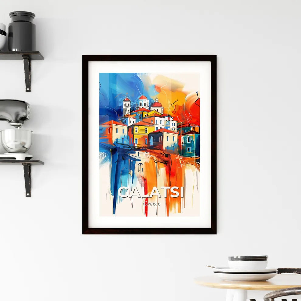 Vibrant Galatsi, Greece Framed Print