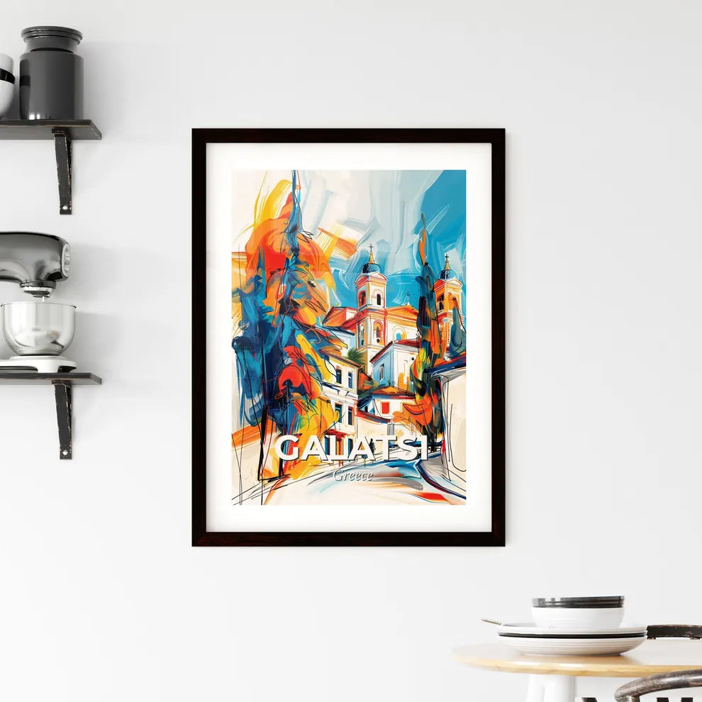 Vibrant Galatsi, Greece Framed Print