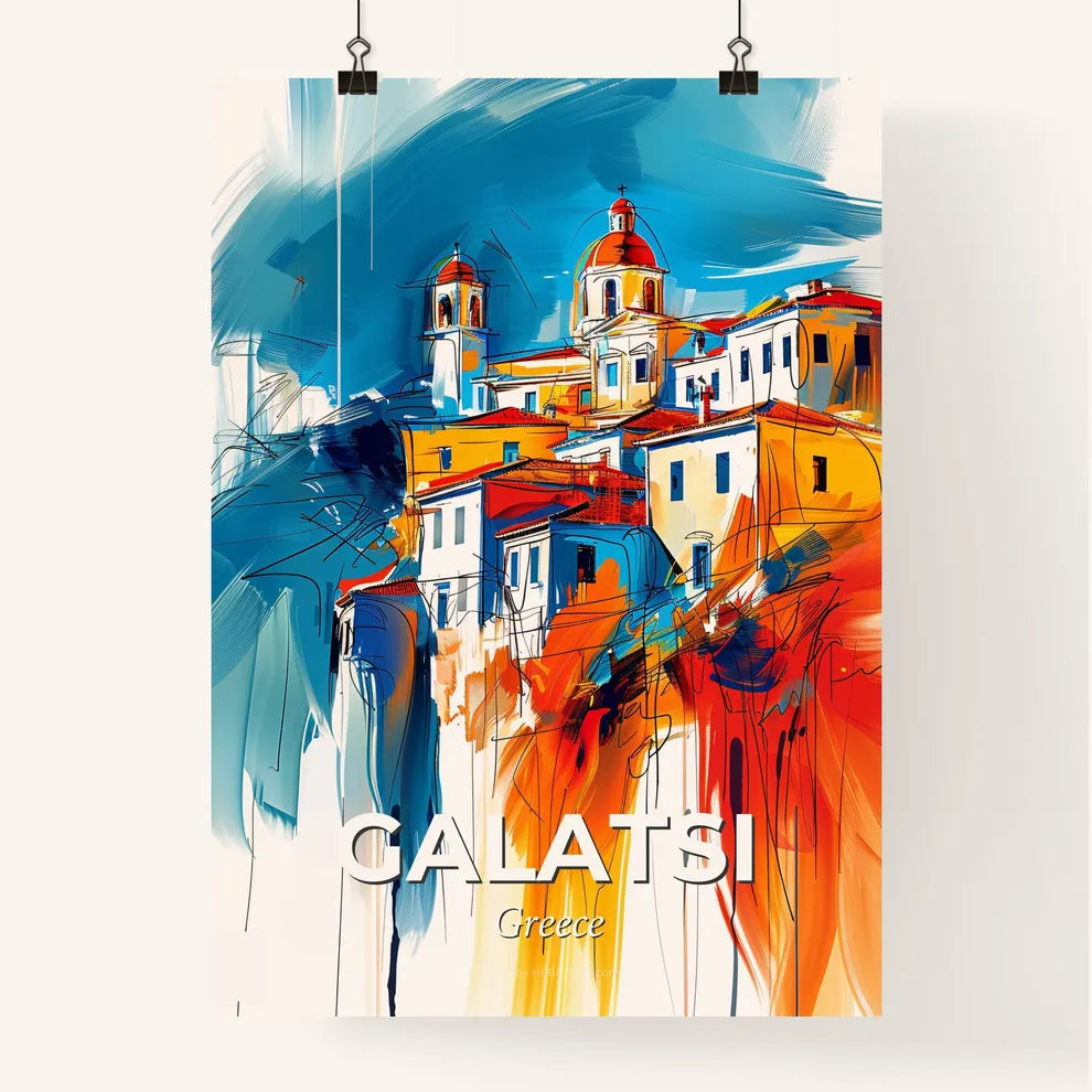 Vibrant Galatsi, Greece Poster