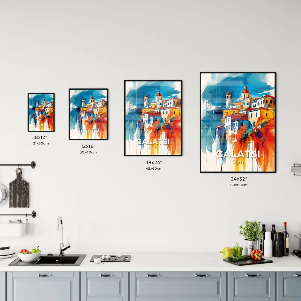 Vibrant Galatsi, Greece Kitchen Art