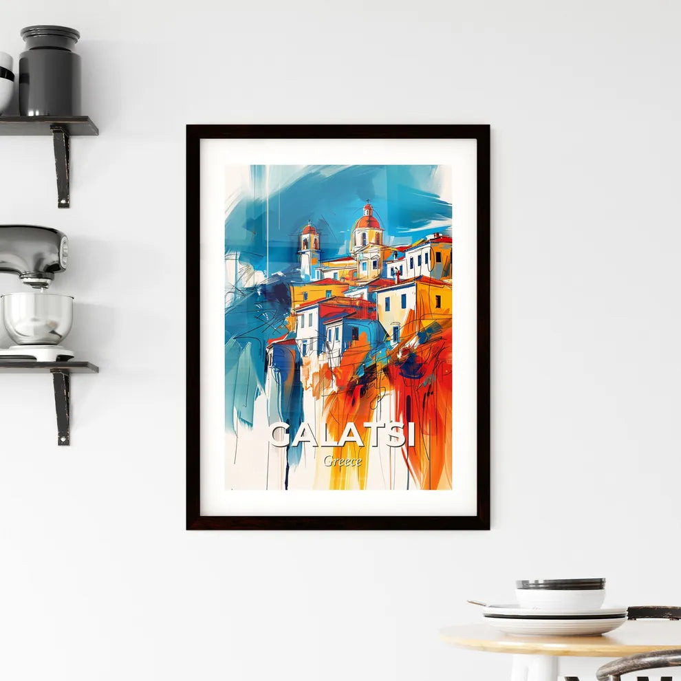 Vibrant Galatsi, Greece Framed Print