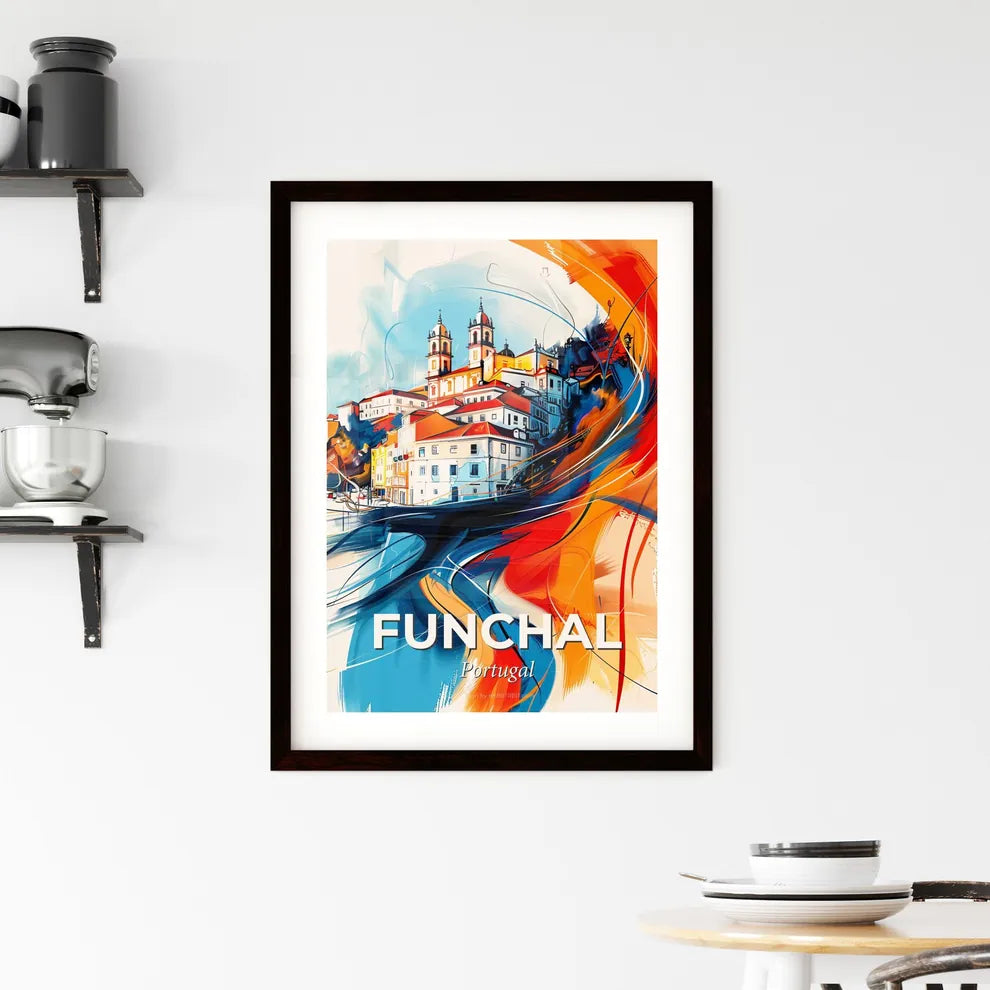 Vibrant Funchal, Portugal Framed Print