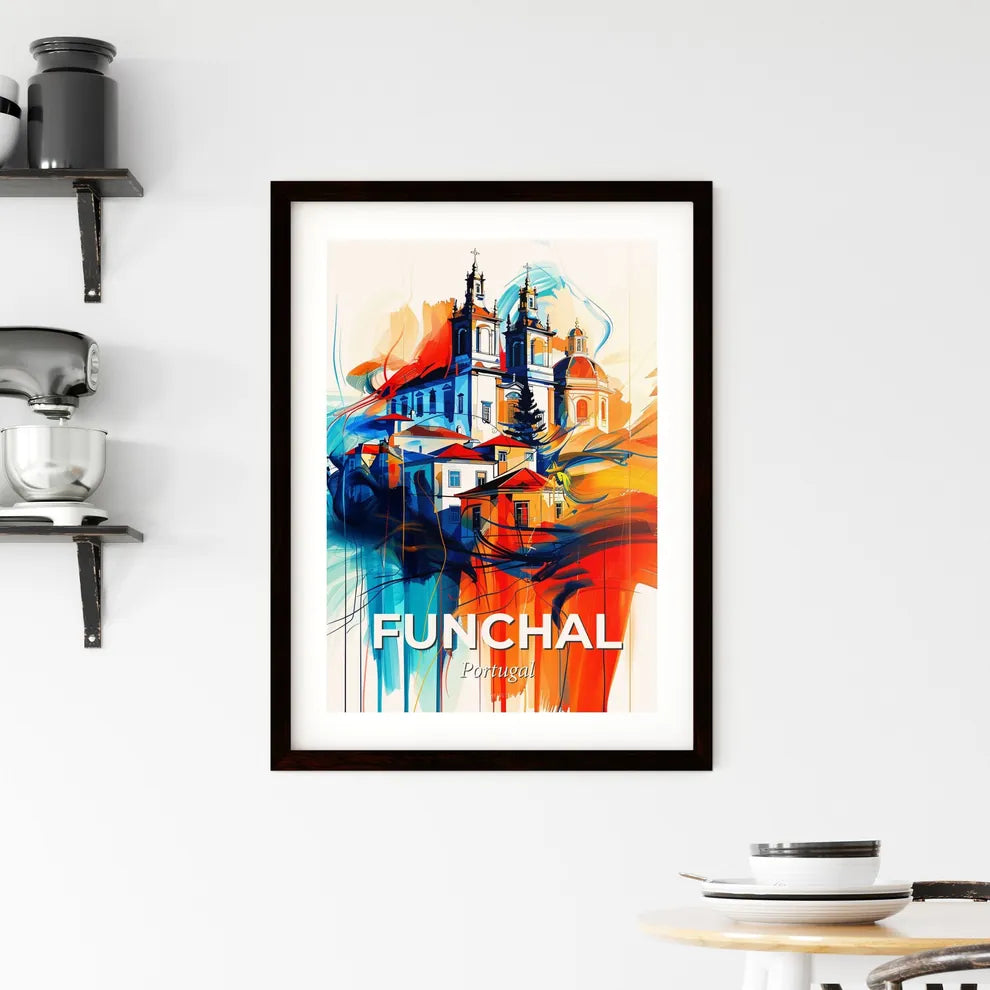 Vibrant Funchal, Portugal Framed Print