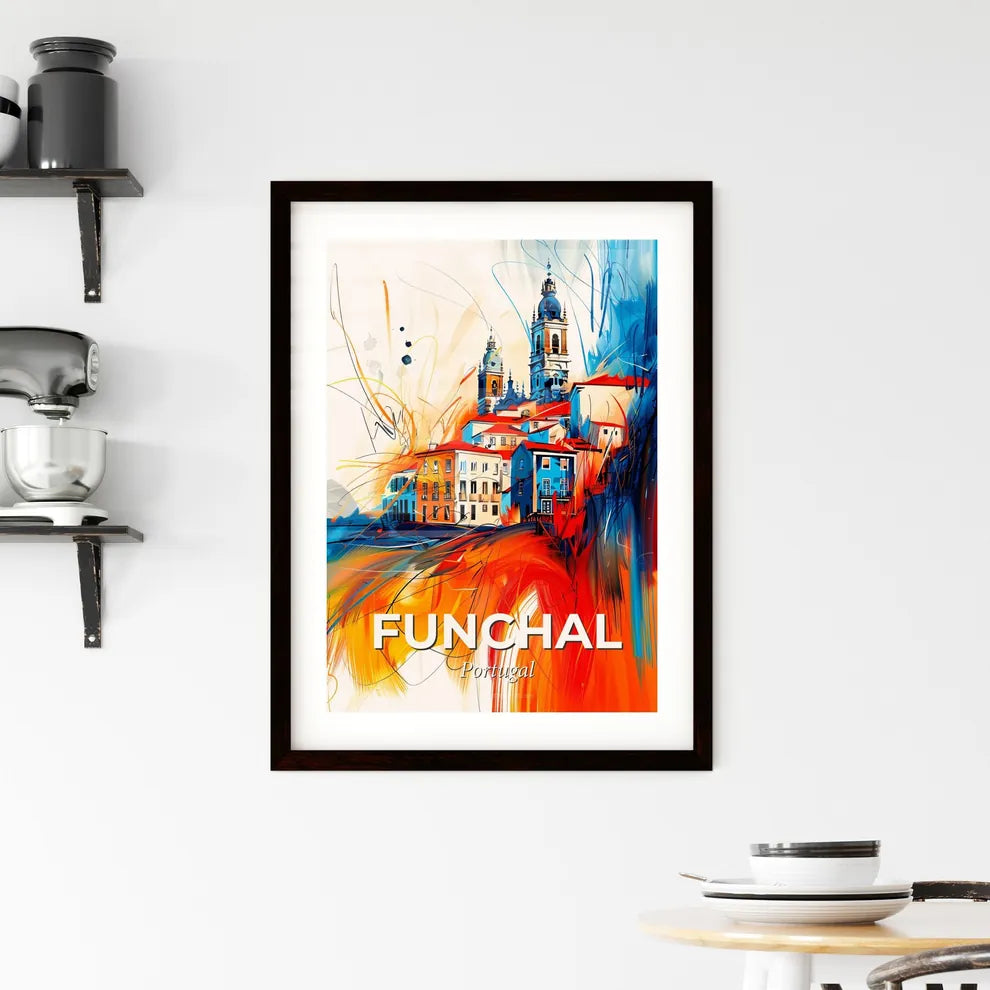Vibrant Funchal, Portugal Framed Print