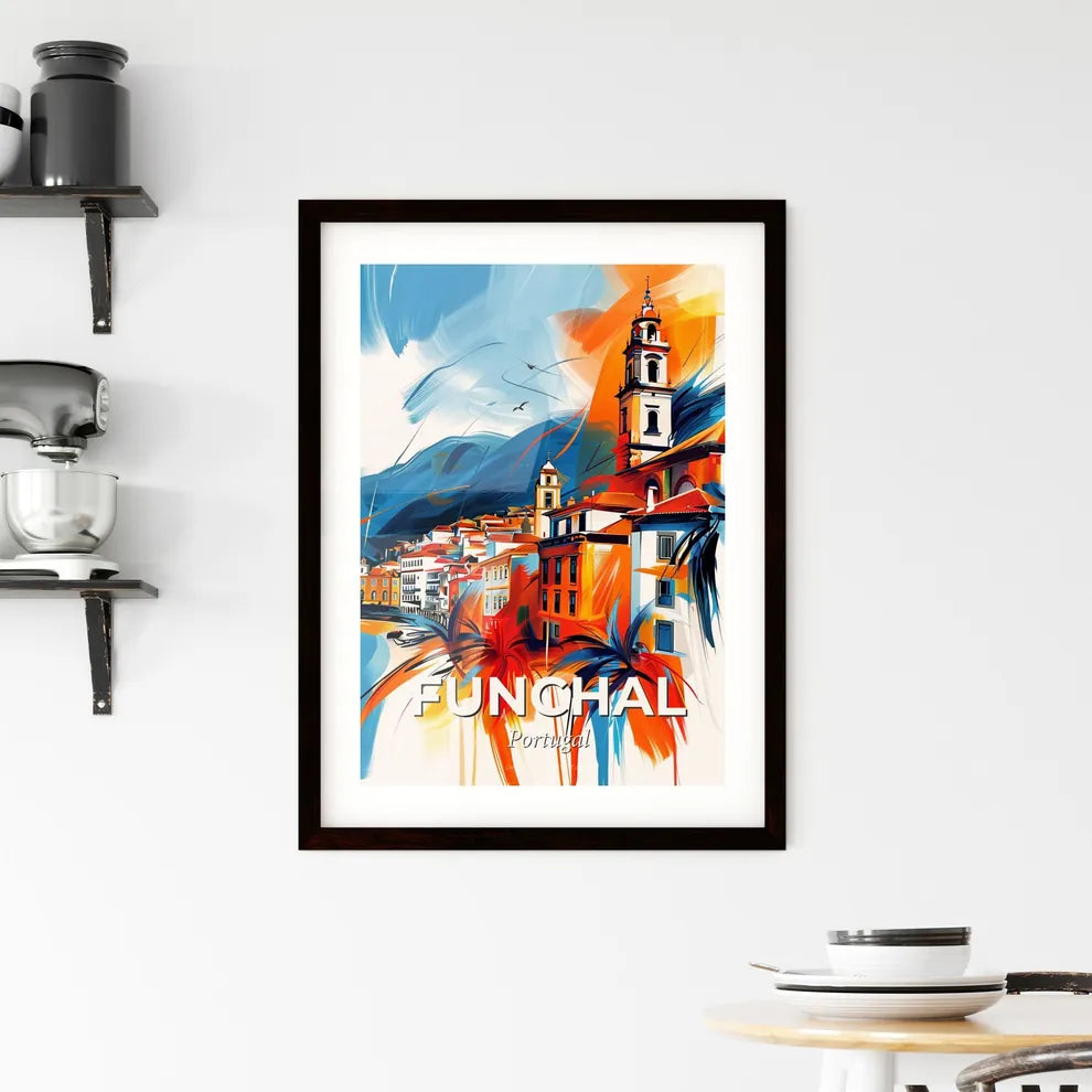 Vibrant Funchal, Portugal Framed Print