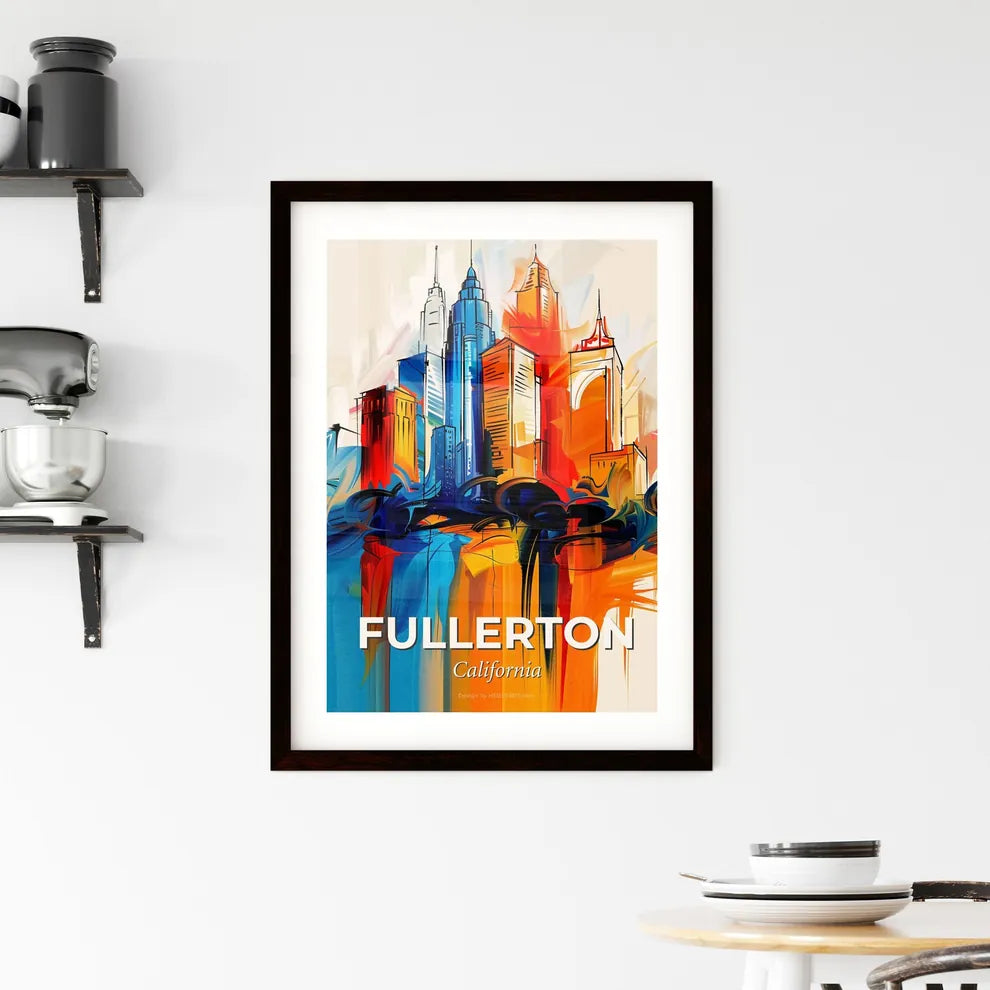 Vibrant Fullerton, California Framed Print