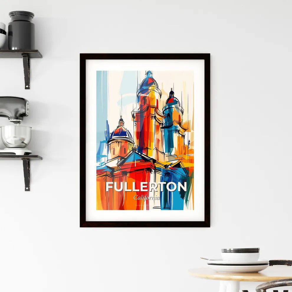 Vibrant Fullerton, California Framed Print
