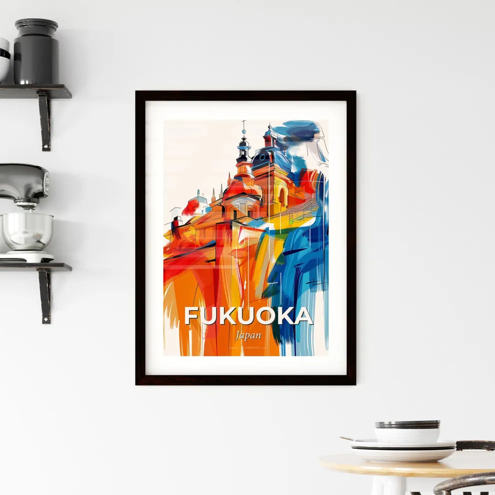 Vibrant Fukuoka, Japan Framed Print