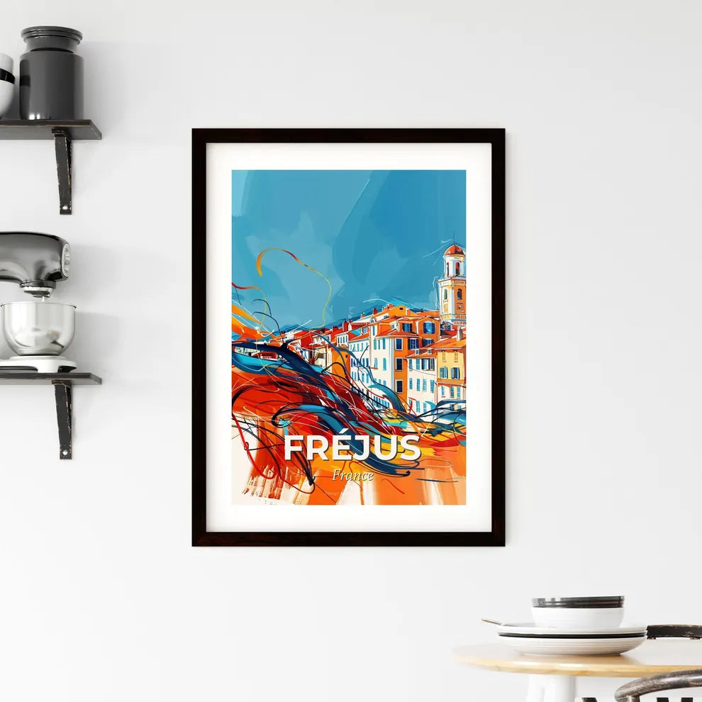 Vibrant Fréjus, France Framed Print