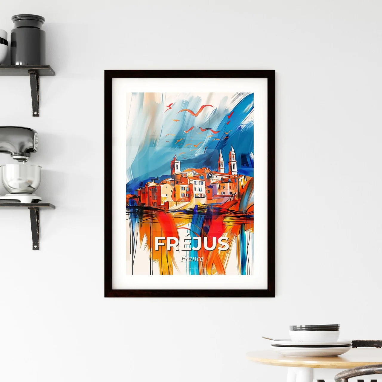 Vibrant Fréjus, France Framed Print