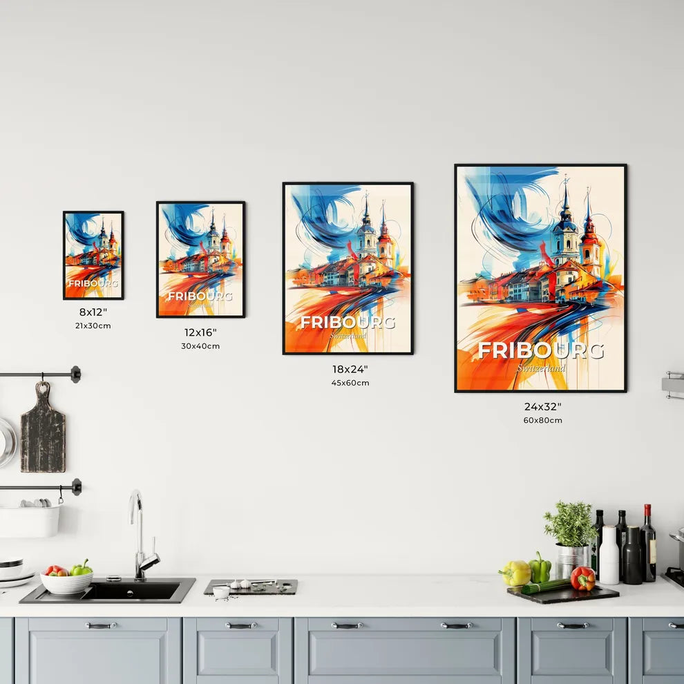 Vibrant Fribourg, Switzerland Kitchen Art