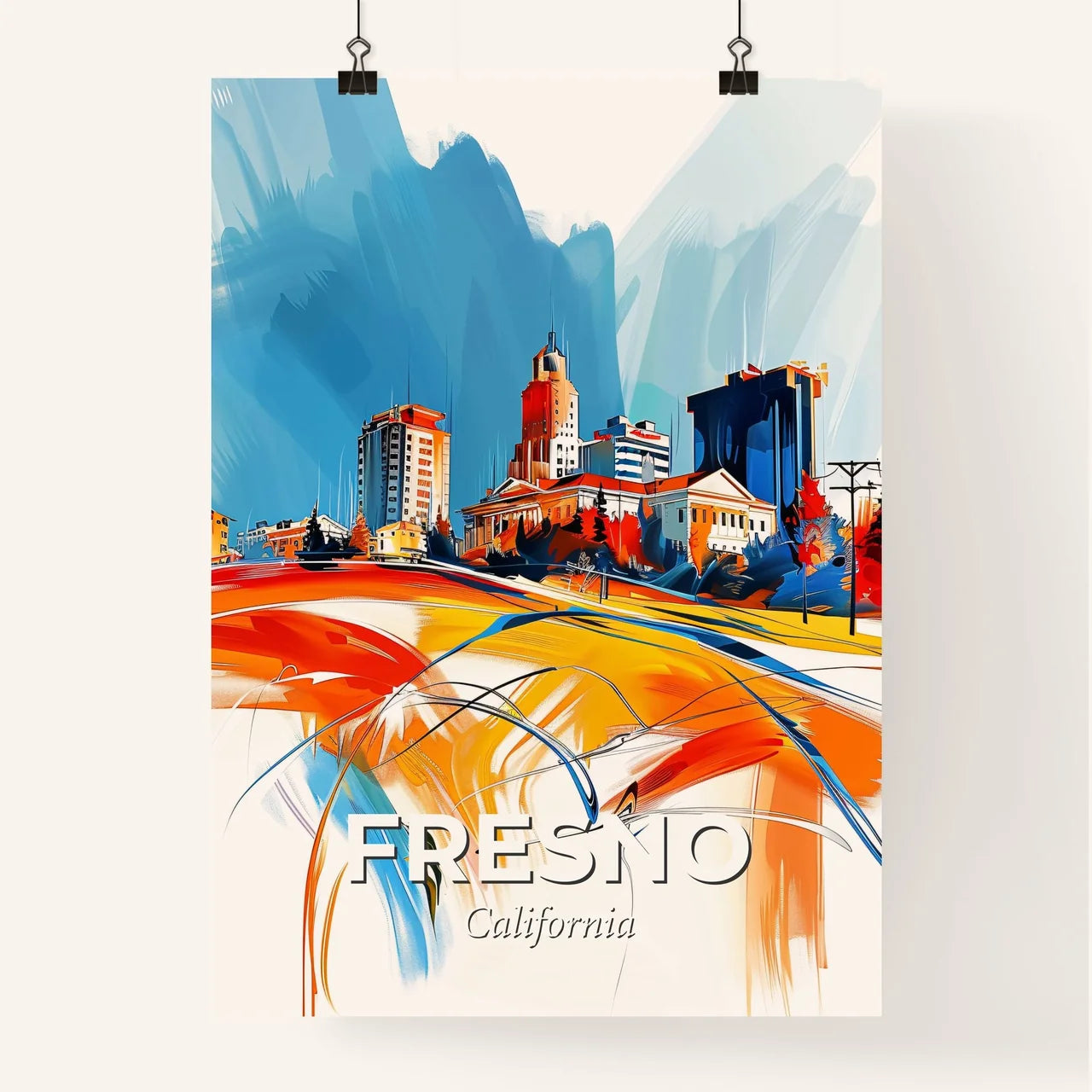 Vibrant Fresno, California Poster