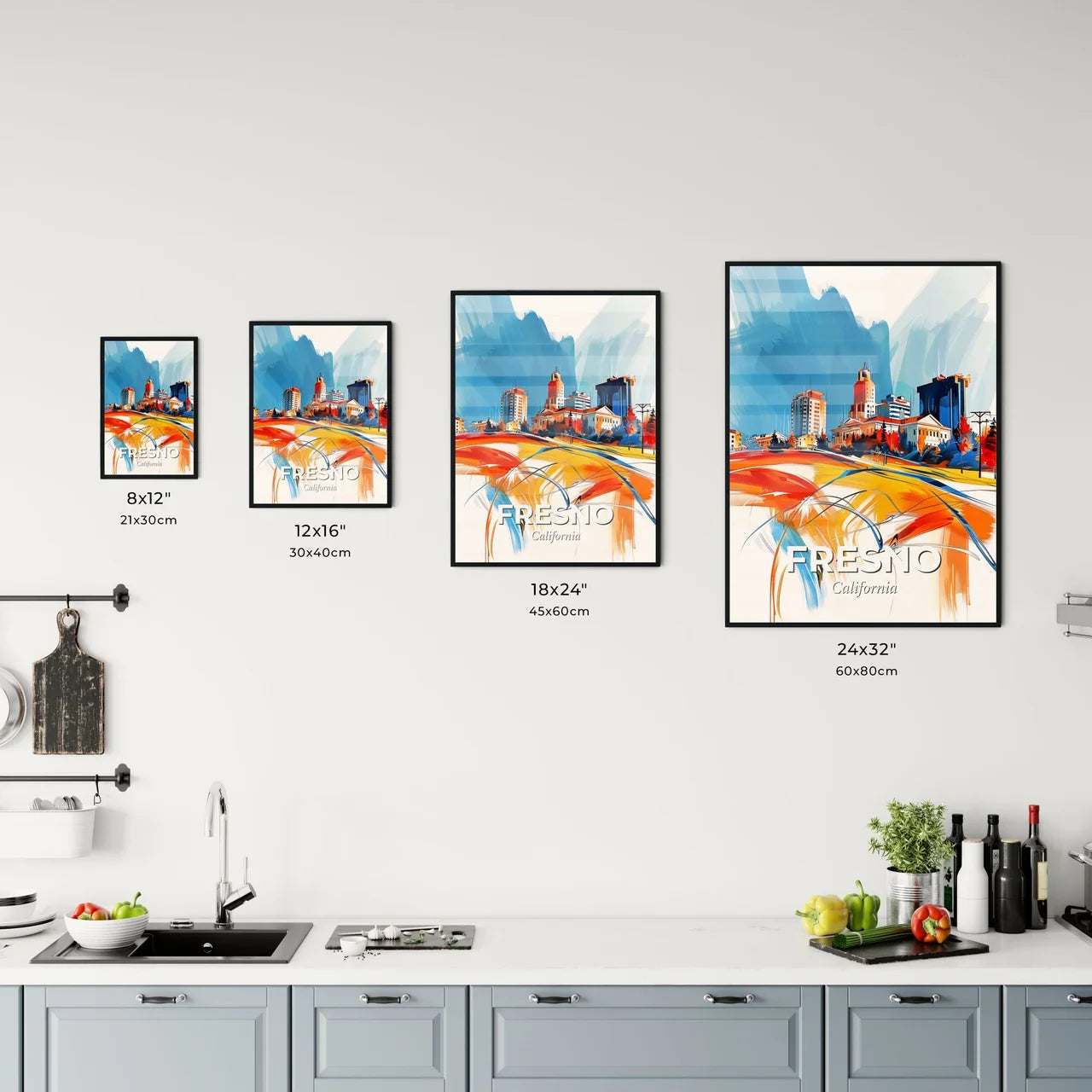 Vibrant Fresno, California Kitchen Art