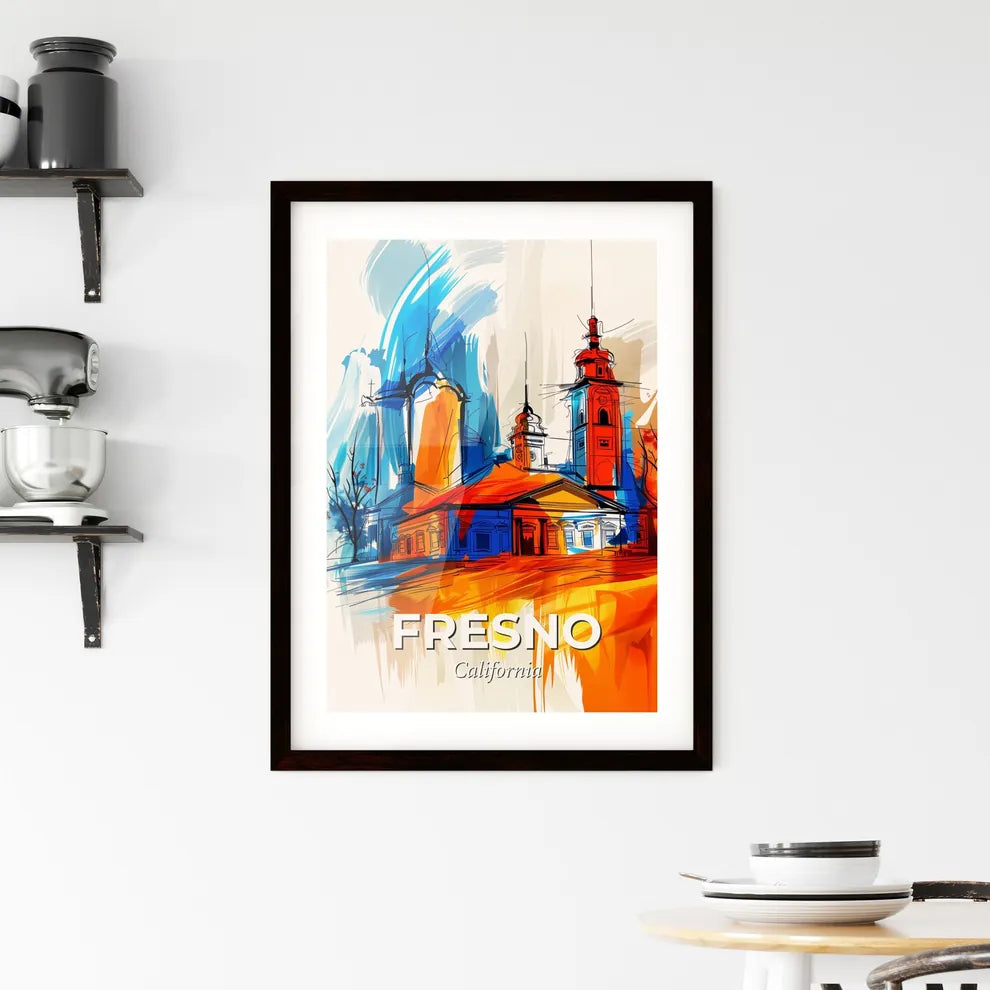 Vibrant Fresno, California Framed Print