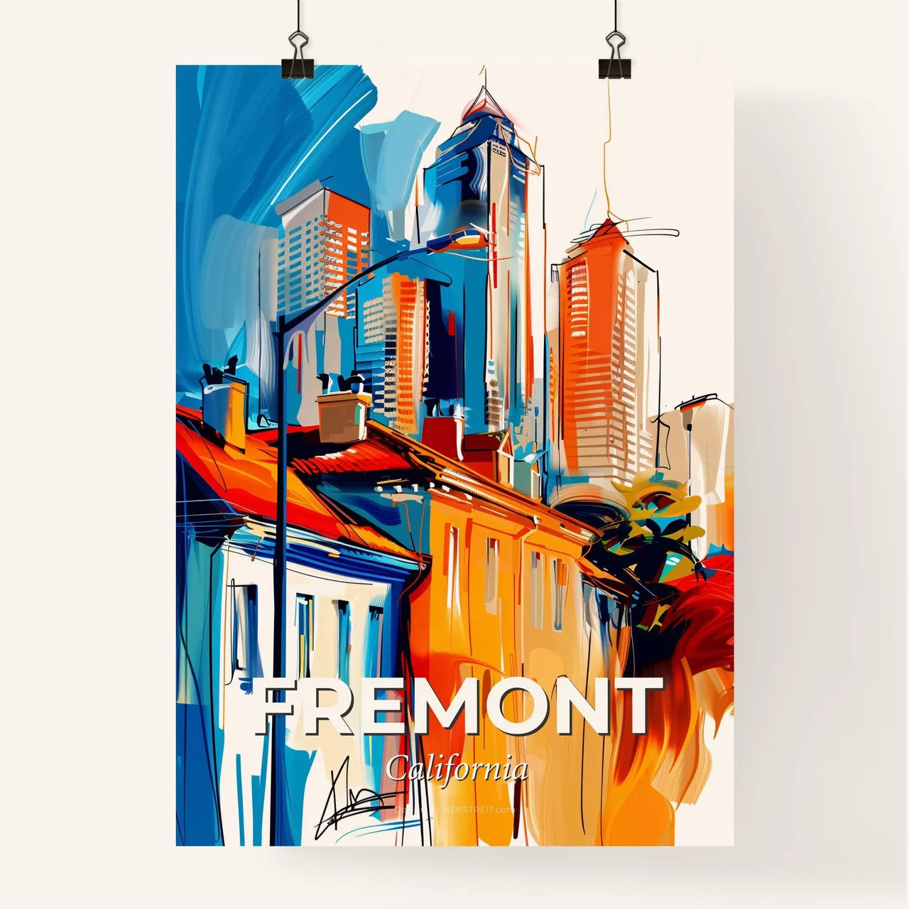 Vibrant Fremont, California Poster