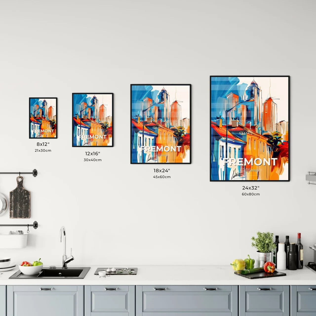 Vibrant Fremont, California Kitchen Art