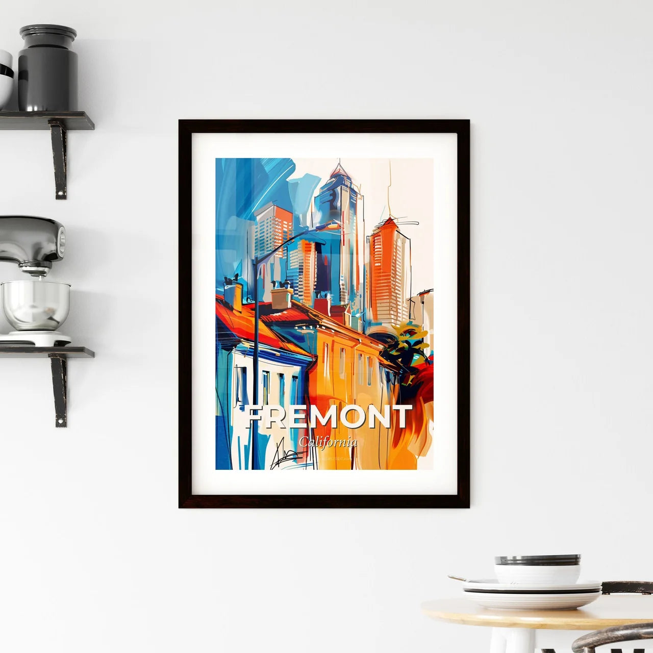 Vibrant Fremont, California Framed Print