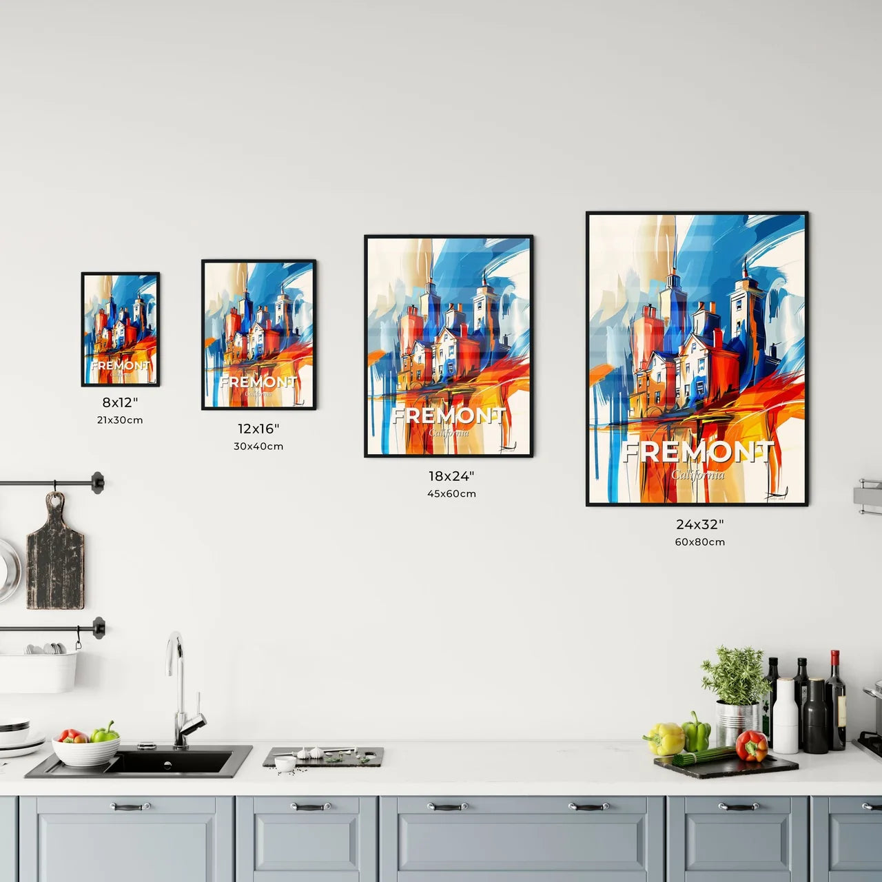 Vibrant Fremont, California Kitchen Art