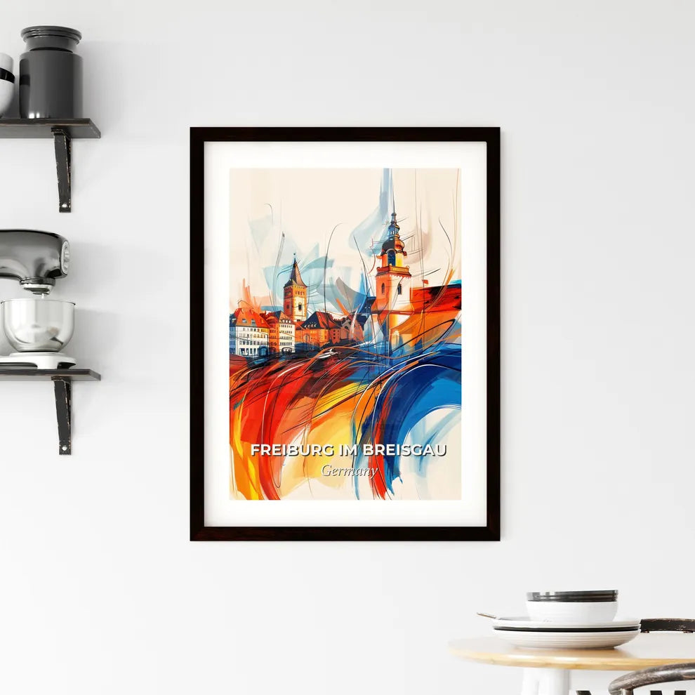 Vibrant Freiburg Im Breisgau, Germany Framed Print