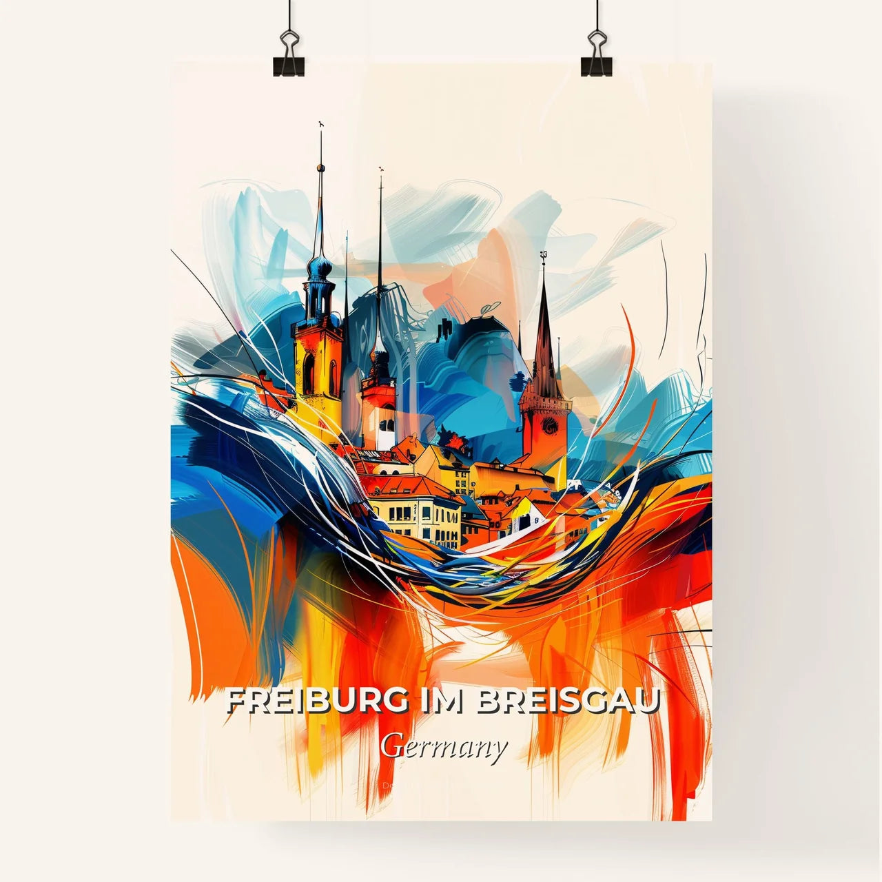 Vibrant Freiburg Im Breisgau, Germany Poster