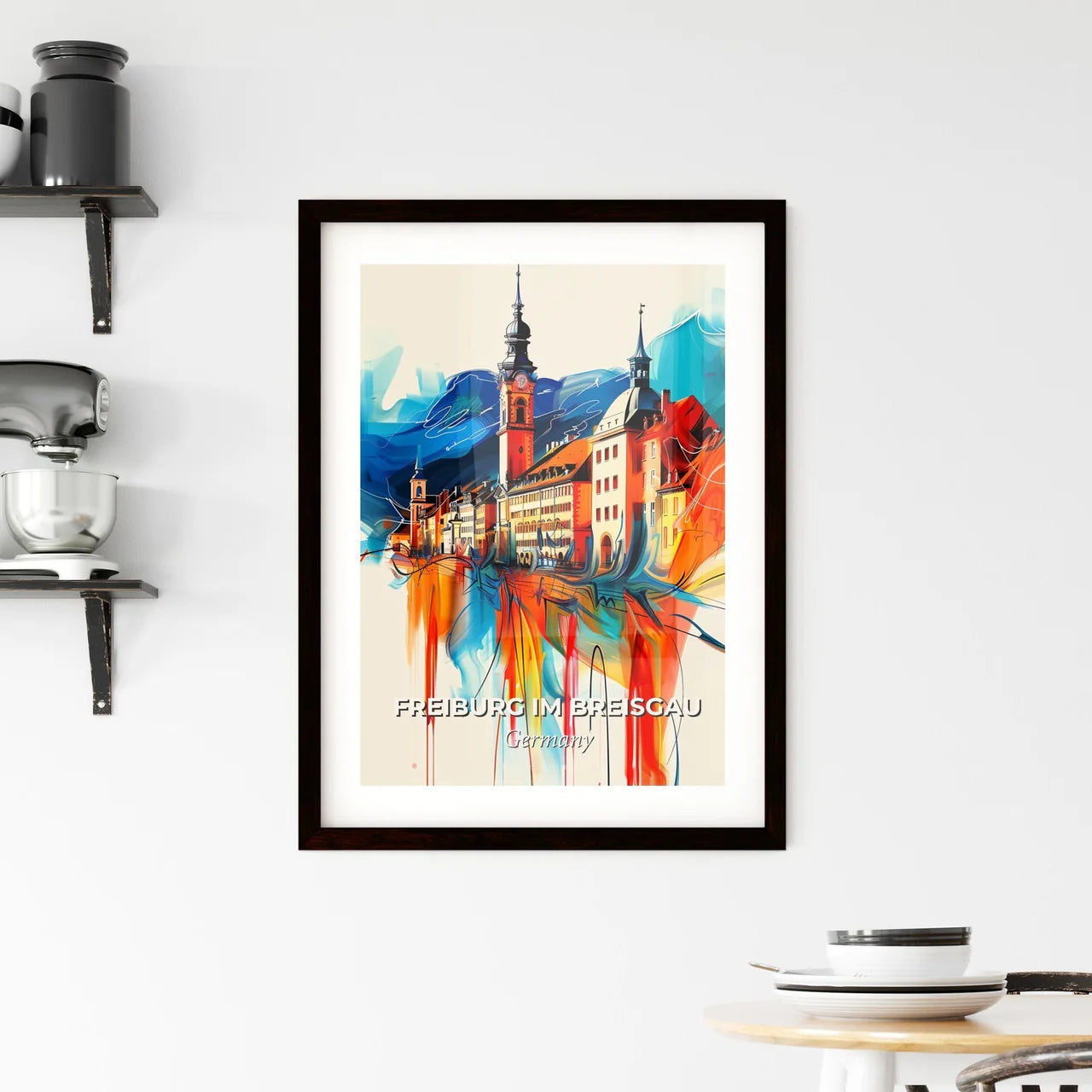 Vibrant Freiburg Im Breisgau, Germany Framed Print
