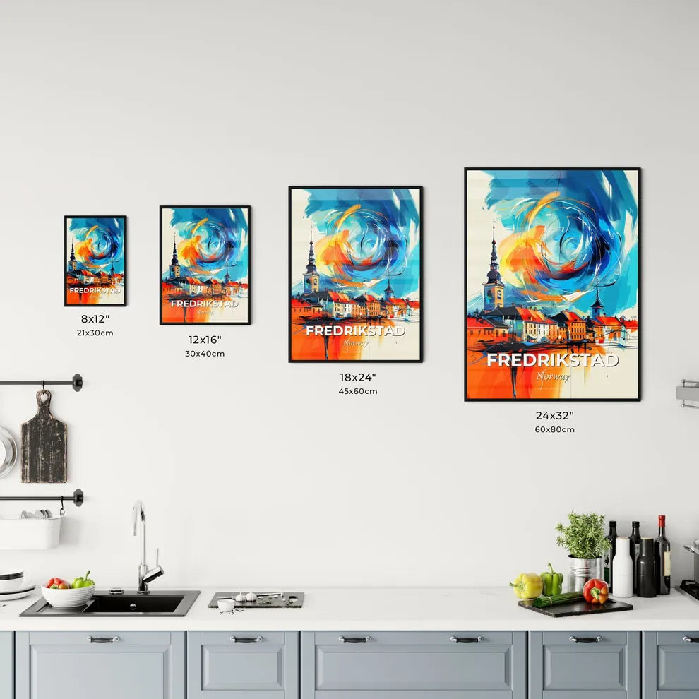 Vibrant Fredrikstad, Norway Kitchen Art