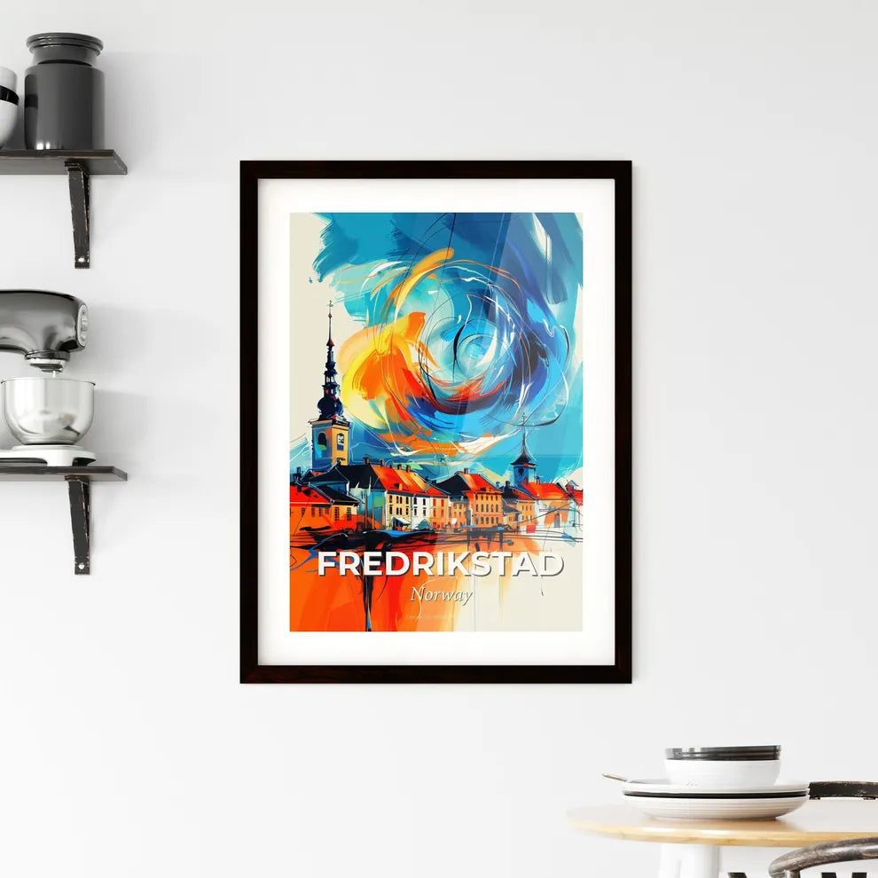 Vibrant Fredrikstad, Norway Framed Print