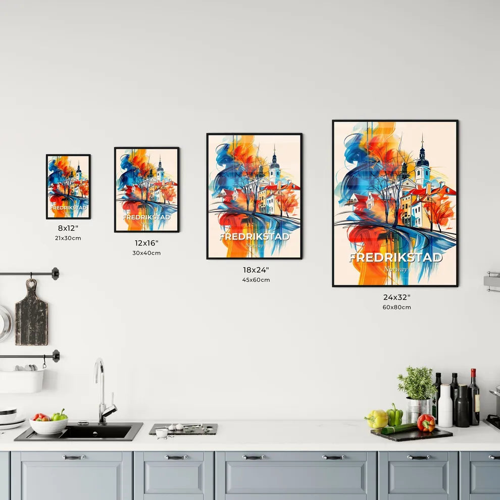 Vibrant Fredrikstad, Norway Kitchen Art