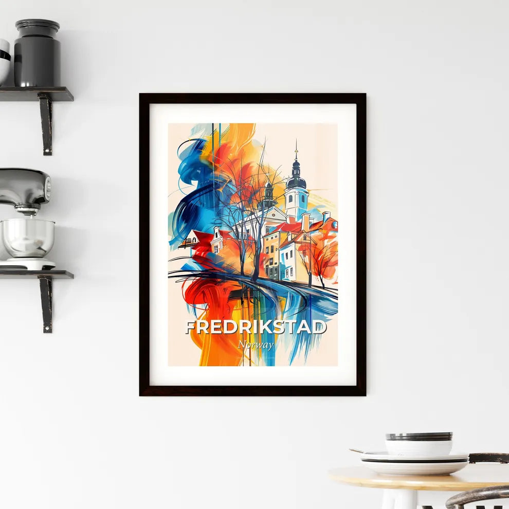 Vibrant Fredrikstad, Norway Framed Print