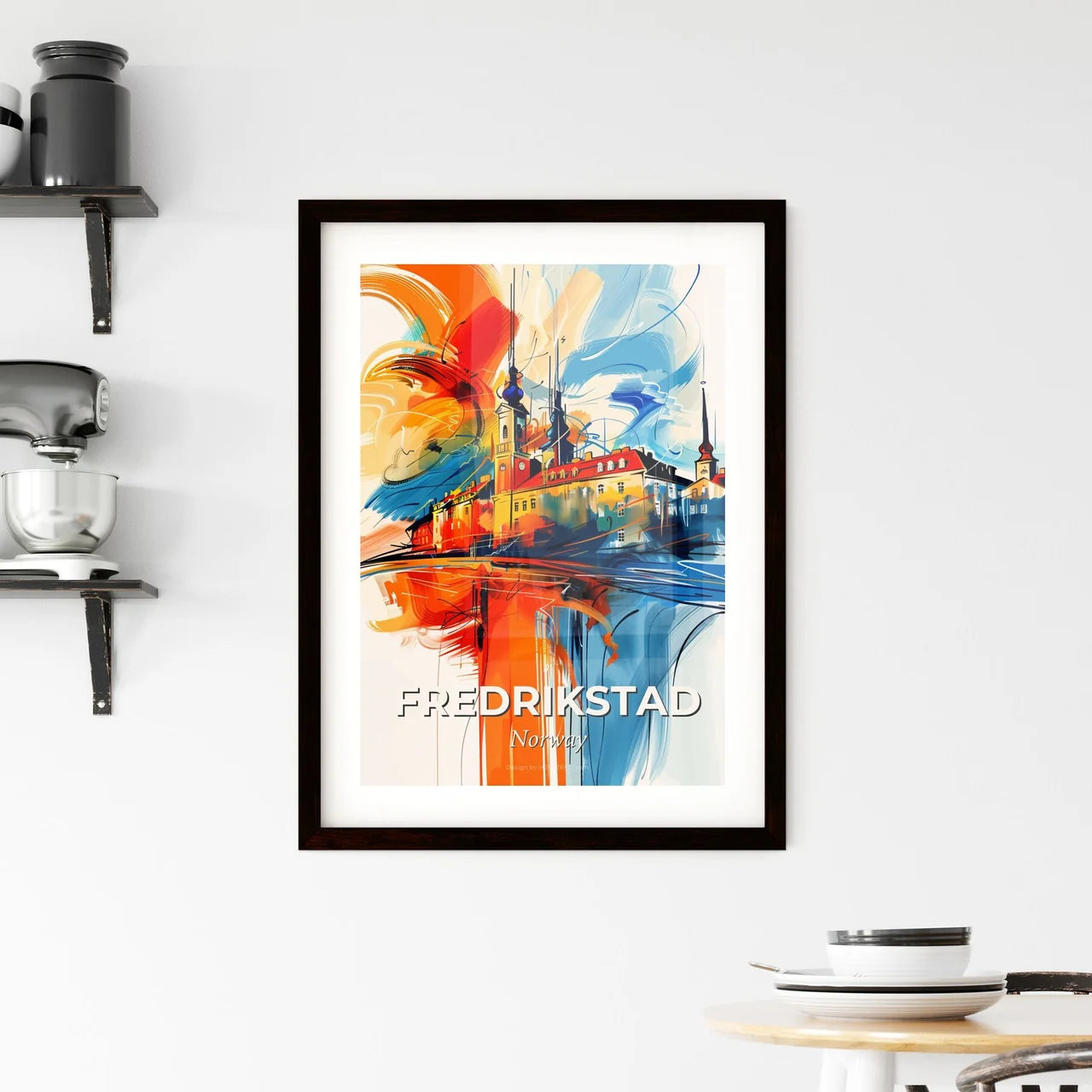 Vibrant Fredrikstad, Norway Framed Print