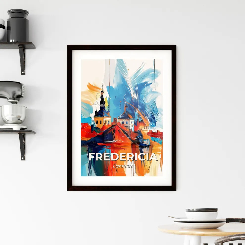 Vibrant Fredericia, Denmark Framed Print