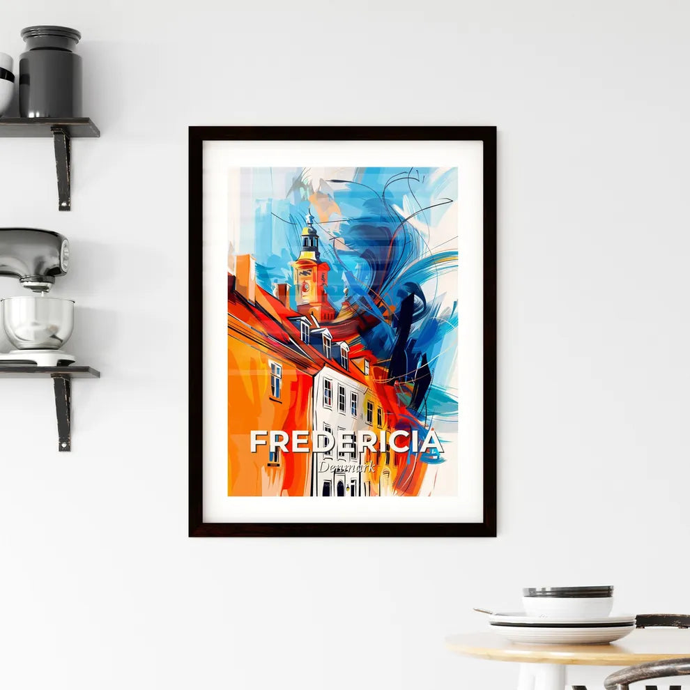 Vibrant Fredericia, Denmark Framed Print