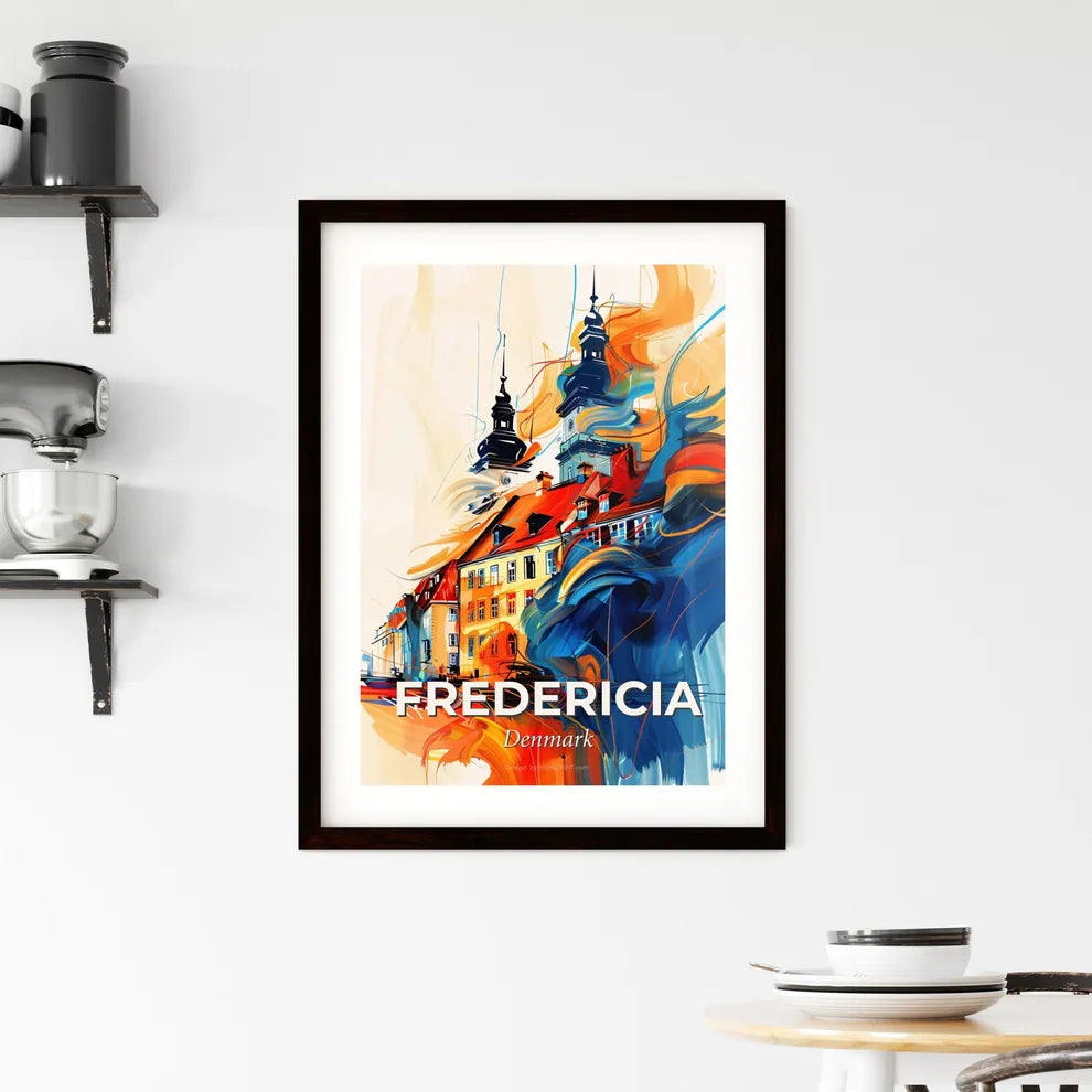 Vibrant Fredericia, Denmark Framed Print