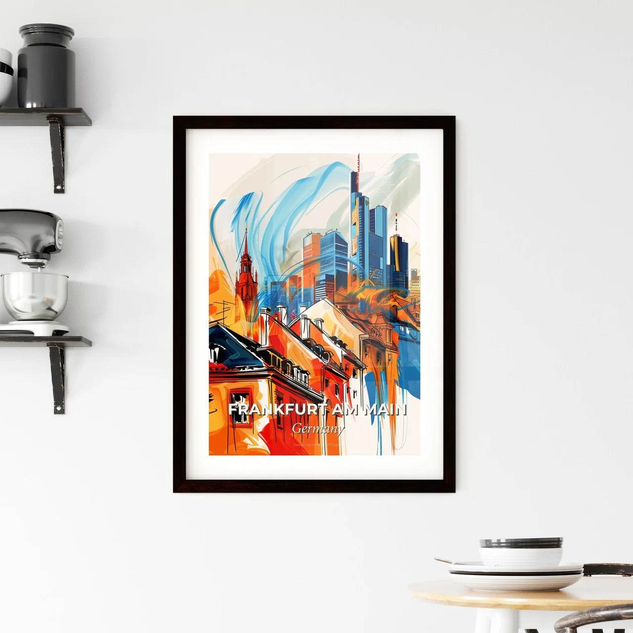 Vibrant Frankfurt Am Main, Germany Framed Print